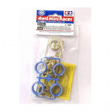 Tamiya Mini 4wd 95098 35th Anniversary Tire and Wheel set Blue and Gold Plate 5-Spoke