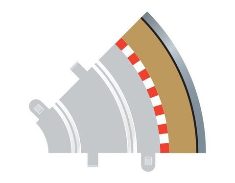 Scalextric C8240 Radius 1 Curve Outer Borders 45 degree x 4