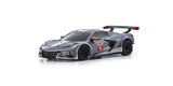 Kyosho Mini-Z 32356GMW Chevrolet Corvette C8.R Gunmetal/White MINI-Z RWD MR-04 readyset