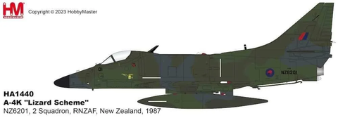 Hobby Master HA1440 1:72 A-4K Skyhawk 'Lizard Scheme' NZ6201, 2 Squadron, RNZAF, New Zealand, 1987