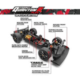 Maverick RC 1/8 QuantumR FLUX 4WD 4S Brushless Street Truck Grey/Red