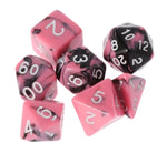 Pink Candy Swirl - 7pc Polyhedral Dice Set