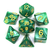 DnD Polyhedral Dice Set 7pcs - Green