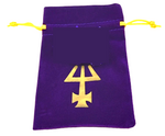 Drawstring Dice Bag (Purple/Trident)