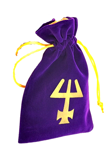 Drawstring Dice Bag (Purple/Trident)