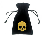 Drawstring Dice Bag (Black/Skull)