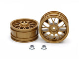 Tamiya RC 50741 Gold Mesh Wheels 2pcs (26mm/+2)