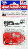 Tamiya Mini 4wd 95402 Large Dia. Stabilizer Head Set 17mm RED