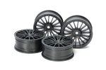 Tamiya RC 54738 Medium-Narrow 18-Spoke Wheels (24mm Width, Offset 0) (Hard) 4pcs