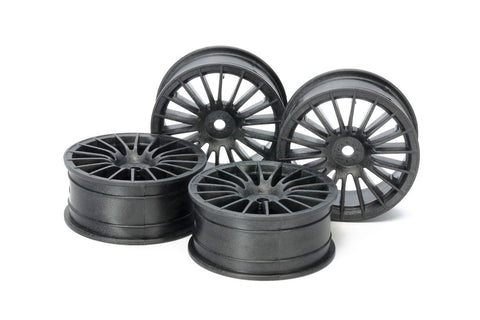 Tamiya RC 54738 Medium-Narrow 18-Spoke Wheels (24mm Width, Offset 0) (Hard) 4pcs