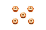 Tamiya Mini 4wd 95556 2mm Aluminum Lock Nut (Orange, 5pcs.)