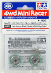Tamiya Mini 4wd 95493 19mm Aluminum Rollers (5 Spoke) w Plastic Rings (Green)