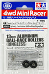 Tamiya Mini 4wd 95499 Aluminum Ball-Race Rollers 13mm Lightweight, Black