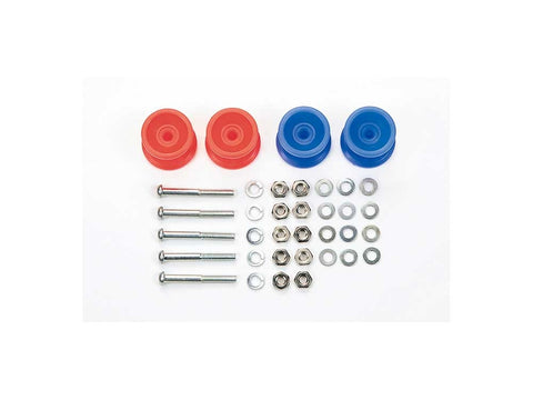 Low Friction Plastic Double rollers (Red/Blue) 13-12mm