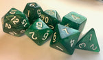 DnD Polyhedral Dice Set 7pcs - Green/White