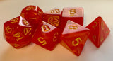 DnD Polyhedral Dice Set 7pcs - Red