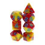 Peach Mango Swirl Ice Cream - 7pc Polyhedral Dice Set
