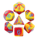 Peach Mango Swirl Ice Cream - 7pc Polyhedral Dice Set
