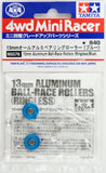 Tamiya Mini 4wd 95576 13mm Aluminum Ball-Race Rollers Ringless/Blue