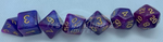 Polyhedral Dice set (7pcs) - Purple/Blue Galaxy