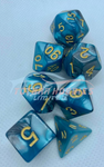 Polyhedral Dice set (7pcs) - Blue/GreyMarble