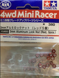 Tamiya Mini 4wd 15493 2mm Aluminium Locknut (Red 5pcs)