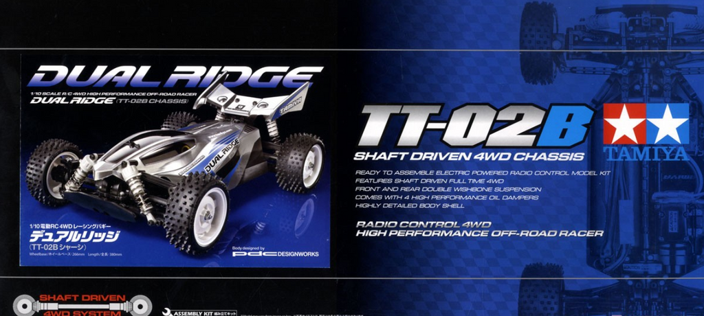 Tamiya RC 58596 1/10 Dual Ridge TT-02B – Totara Hobbies Limited Tamiya RC 58596 1/10 Dual Ridge TT-02B – Totara Hobbies Limited