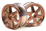 Boom Racing RC-  BRTR-5064.3 6 Spoke Bronze 1/10 Wheel (1 Pair)