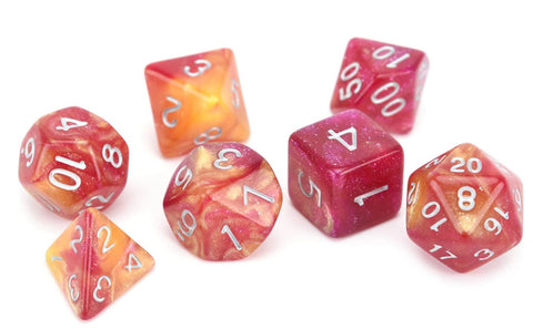 Fire Galaxy - 7pc Polyhedral Dice Set