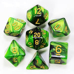 Polyhedral Dice set (7pcs) - Green Ivy