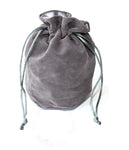 Velvet Drawstring Dice Bag (Grey)