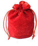 Velvet Drawstring Dice Bag (Red)