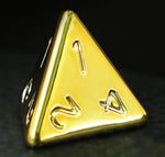 Gold Plated- 7pc Polyhedral Dice Set with Bag