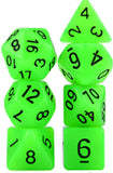 Glow in the Dark (Green)- 7pc Polyhedral Dice Set