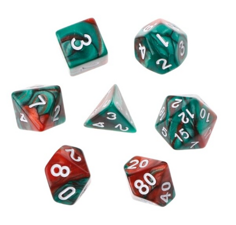 Choc Mint Swirl Ice Cream - 7pc Polyhedral Dice Set