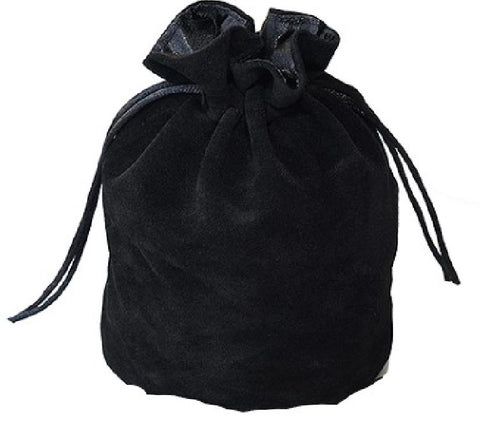 Velvet Drawstring Dice Bag (Black)