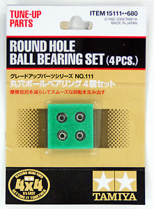 Tamiya Mini 4wd 15111 Round Hole Ball Bearing Set (4pcs)