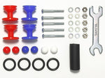 Tamiya Mini 4wd 15525 GP.525 Low Friction Plastic Double Rollers w/Rubber Rings (Red & Blue/13-12mm)