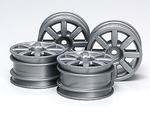 Tamiya RC 51334 SP.1334 M-Chassis Eight Flat Spoke Wheels 4pcs (Silver)