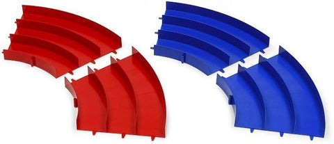 Tamiya Mini 4wd 69573 Japan Cup Junior Circuit Curve Section Set (Blue/Red, 2pcs. Each)