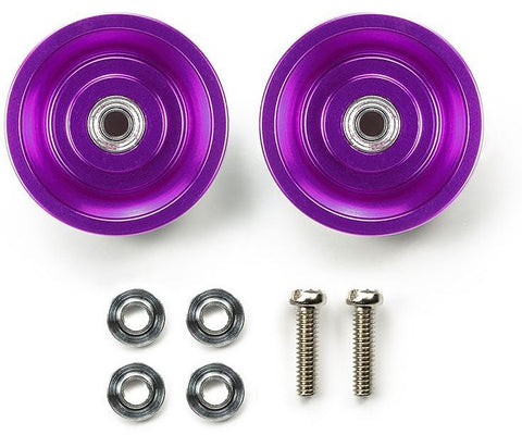 Tamiya Mini 4wd 95541 HG 19mm Tapered Aluminum Ball-Race Rollers (Ringless/Purple)