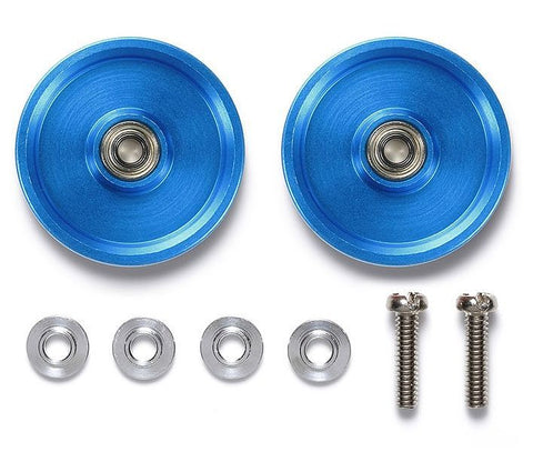 Tamiya Mini 4wd 95561 HG 19mm Aluminum Ball-Race Rollers (Ringless/Blue)