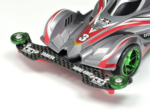 Cerchi E Gomme Per Mini 4WD Tamiya - Set Cerchi Verdi Con Gomme Dure - 30mm Diametro - Foto 5